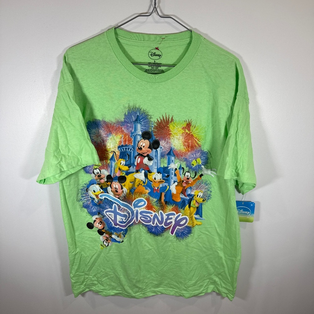 Green Disney World shirt size large new with tags